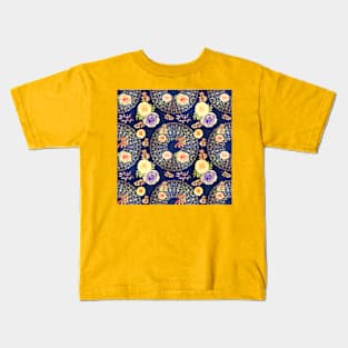 Winter Mandalas and Roses Swiss Cottage Kids T-Shirt